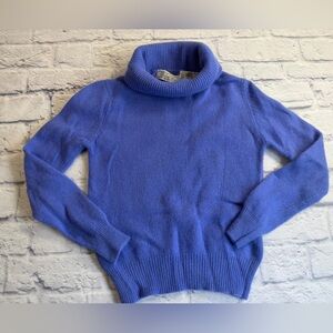 Vintage Robert Scott Periwinkle Turtleneck Sweater. Lambswool and Angora. Size S